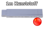 Preview: 1m weisser Kunststoffzollstock bedruckt - Anfangsglied