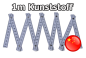 Preview: 1m weisser Kunststoffzollstock bedruckt - Draufsicht