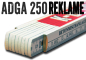 Mobile Preview: 2m Holz Zollstock ADGA 250 PLUS-Reklame, weiss, Adresseindruck auf den Anfangsgliedern, inkl. 90° Rastung
