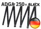 Preview: 2m Holz Zollstock ADGA Plus 250 schwarz, incl. 90° Rasterung