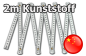 Preview: 2m Kunststoff Zollstock weiss