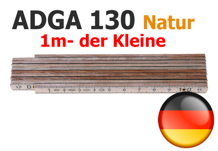 ADGA 130 natur Zollstock  - Anfangsglied