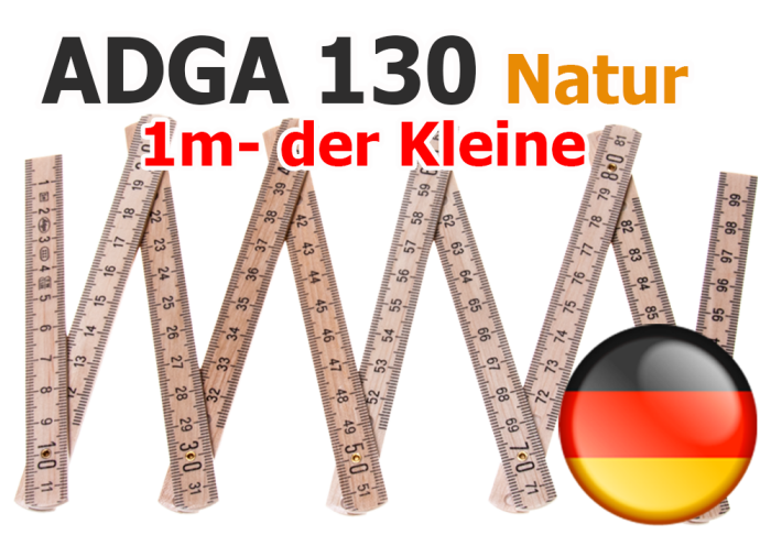 ADGA 130 natur Zollstock  - Zickzack