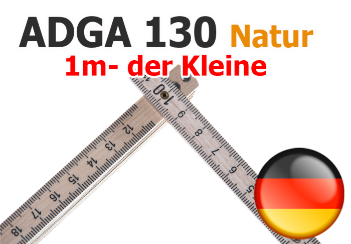 ADGA 130 natur Zollstock  - Winkel