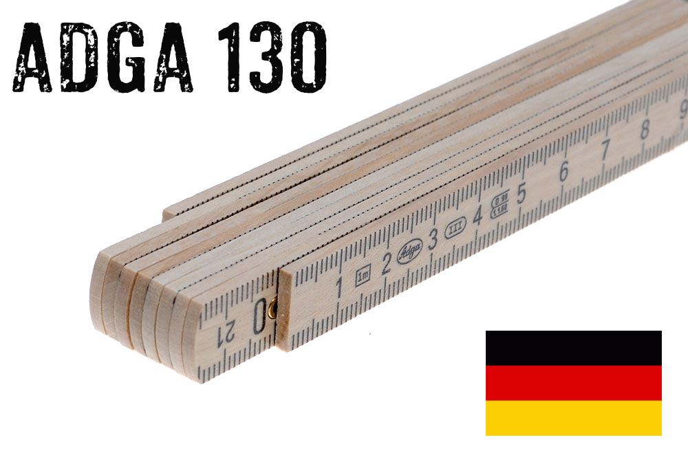 4x Adga 130 Meterstab 1m Holz natur patentierte Rastnockentechnik Meterstäbe 