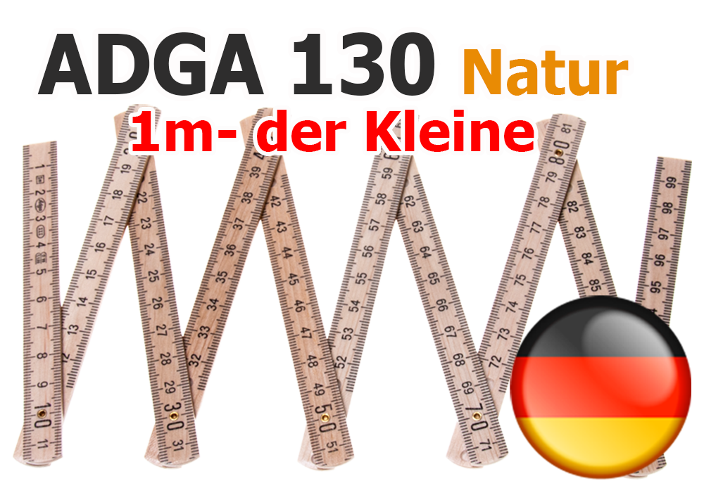 ADGA 130 natur Zollstock  - Zickzack