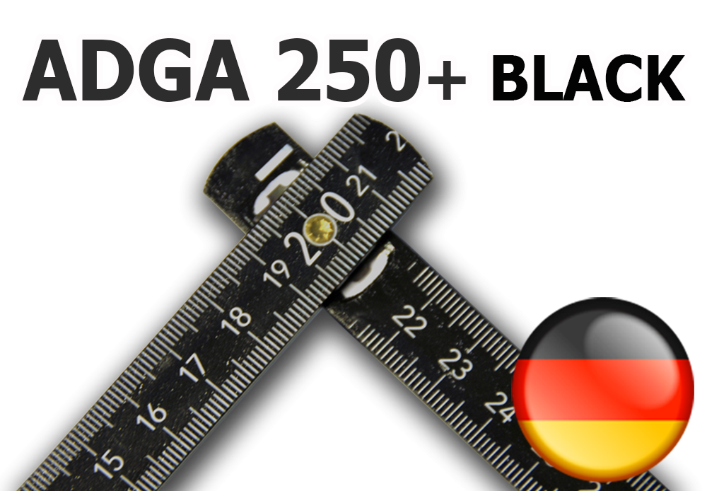 bedruckter Zollstock mit Winkelfunktion