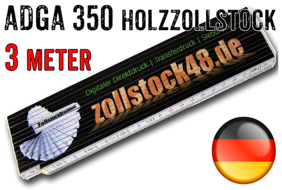 ADGA 3m Holzzollstock