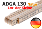 Mobile Preview: ADGA 130 natur Zollstock  - kopfende